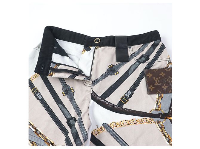 Bermudas com Estampa de Lenço Louis Vuitton Multicor - vista 4