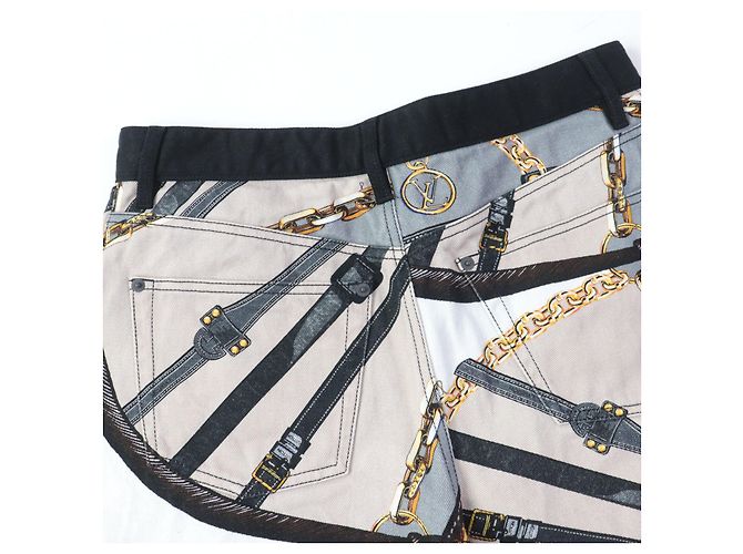 Bermudas com Estampa de Lenço Louis Vuitton Multicor - vista 5