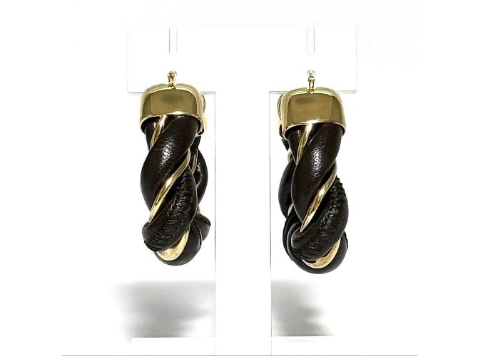 Orecchini a cerchio a triangolo attorcigliato di Bottega Veneta per donne - vista 4