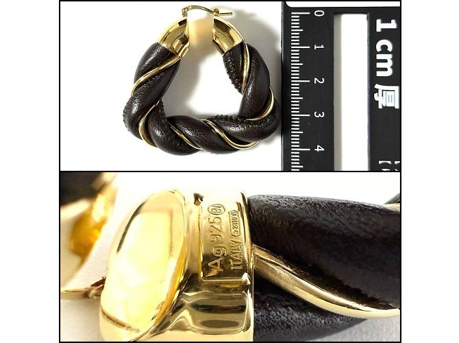 Orecchini a cerchio a triangolo attorcigliato di Bottega Veneta per donne - vista 8