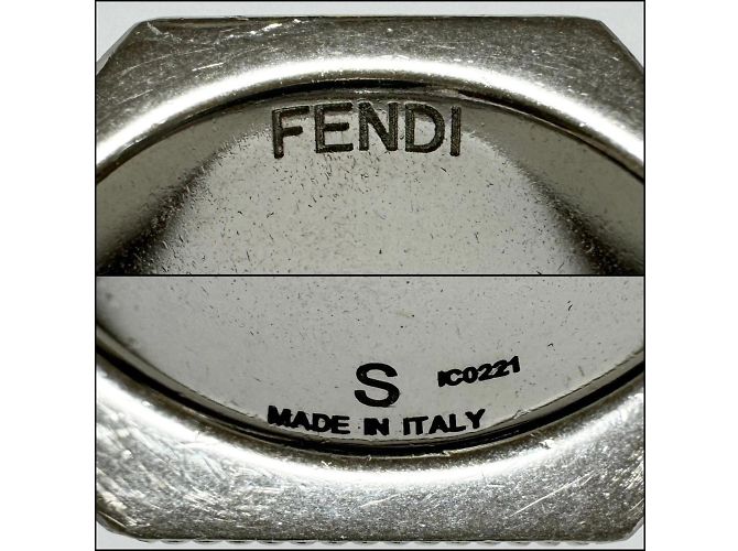 Anello sigillo da uomo FENDI FF - vista 8