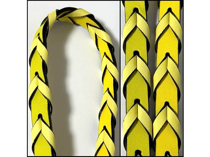 Borsa a spalla con spalline intrecciate sottili Loewe per donne Giallo - vista 4