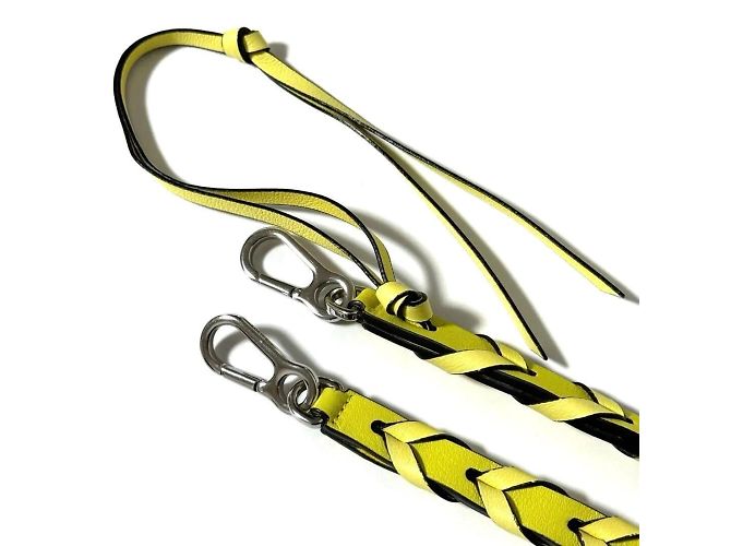 Borsa a spalla con spalline intrecciate sottili Loewe per donne Giallo - vista 6
