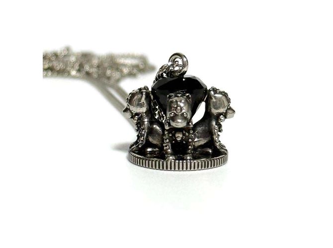 Collana Pendente Uomo Christian Dior Cane - vista 3