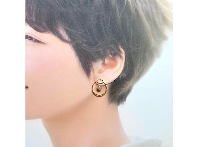 Orecchini a perno Christian Dior 30 Montaigne D'oro - vista 9
