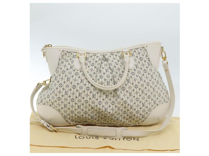 LOUIS VUITTON Monogram Mini Lin Croisette Marina GM Borsa 2way M95492 Auth 92003 Blu - vista 12