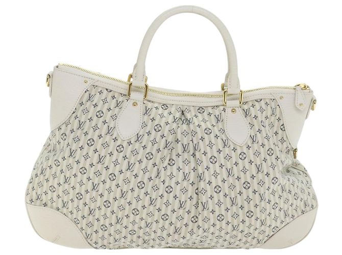 LOUIS VUITTON Monogram Mini Lin Croisette Marina GM Borsa 2way M95492 Auth 92003 Blu - vista 2