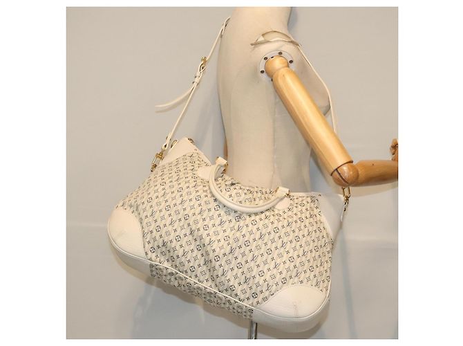 LOUIS VUITTON Monogram Mini Lin Croisette Marina GM Borsa 2way M95492 Auth 92003 Blu - vista 23