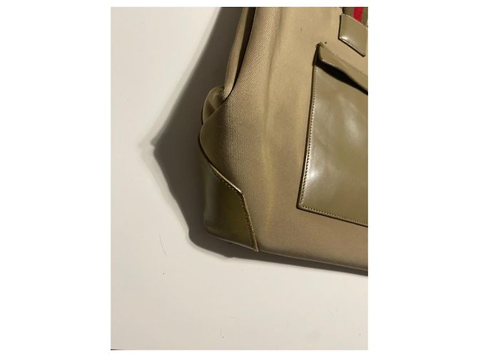 Marmont Gucci Web Griff Olive Tasche Beige - Ansicht 5