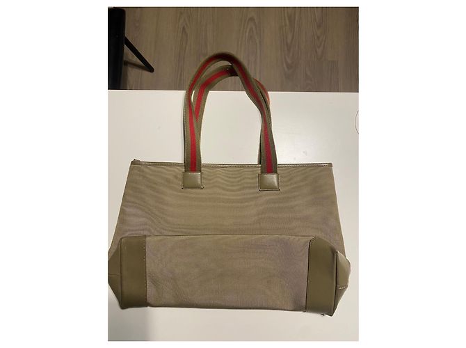 Marmont Gucci Web Griff Olive Tasche Beige - Ansicht 6