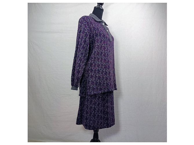 Completo da donna viola Pierre Cardin vintage 80s Viola scuro - vista 4