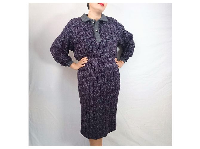 Completo da donna viola Pierre Cardin vintage 80s Viola scuro - vista 7