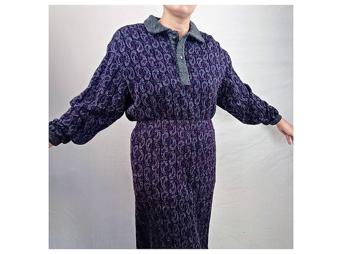 Completo da donna viola Pierre Cardin vintage 80s Viola scuro - vista 8