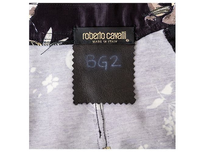 Falda estampada de flores Roberto Cavalli Negro - vista 13