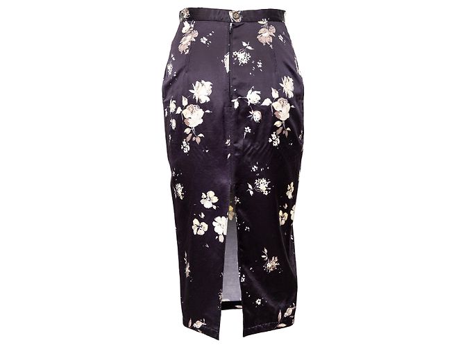 Falda estampada de flores Roberto Cavalli Negro - vista 3