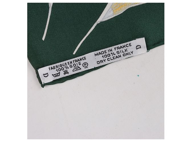 Foulard Hermès Carré 90 "VENT PORTANT" 100% Seta Grigio - vista 2