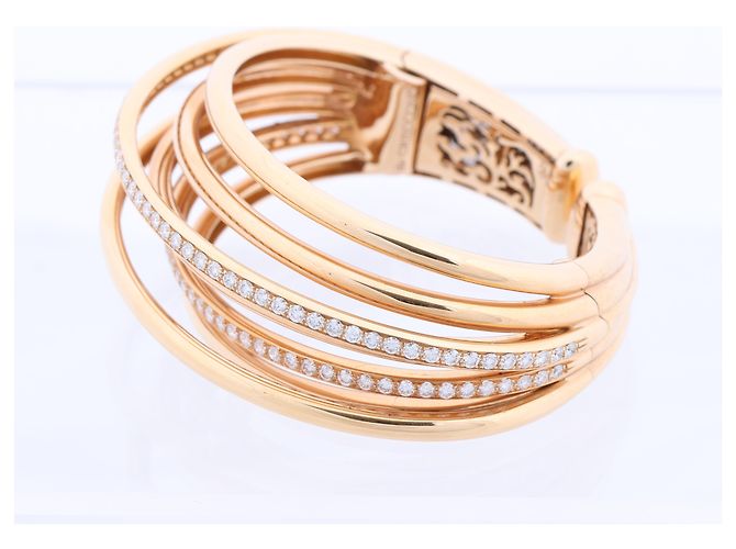 Bracciale De Grisogono Allegra in oro rosa con diamanti D'oro - vista 2