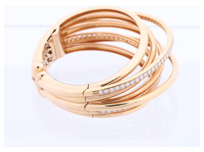 Bracciale De Grisogono Allegra in oro rosa con diamanti D'oro - vista 4