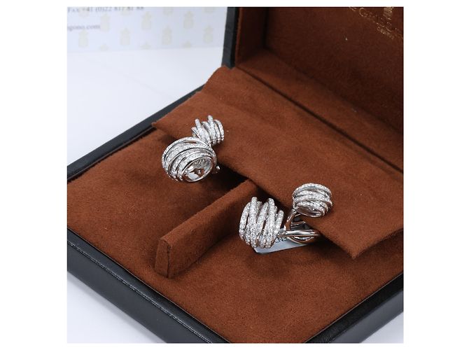Orecchini in oro bianco e diamanti De Grisogono D'oro - vista 11