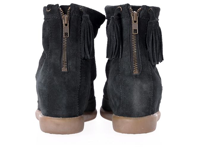 Botines de cuña con borlas Basley de Isabel Marant en ante negro - vista 10