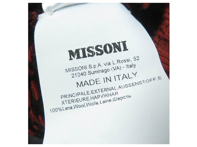Autre Marque Cappello in maglia di lana con logo Missoni marrone e nero - vista 10