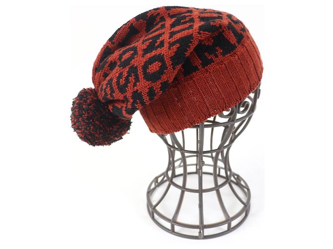 Autre Marque Cappello in maglia di lana con logo Missoni marrone e nero - vista 6