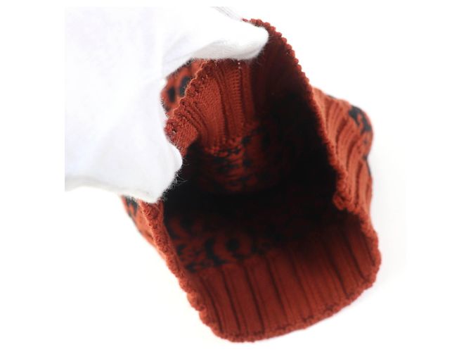 Autre Marque Cappello in maglia di lana con logo Missoni marrone e nero - vista 7