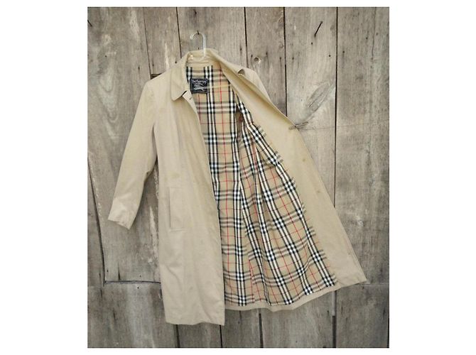 Abrigo impermeable Burberry de gabardina de algodón beige - vista 4