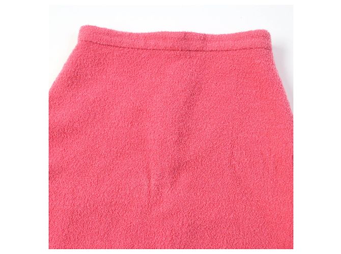 FALDA A-LINE DE LANA NYLON TWEED GUCCI ROSA 36 - vista 3