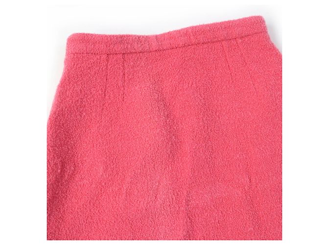 FALDA A-LINE DE LANA NYLON TWEED GUCCI ROSA 36 - vista 5