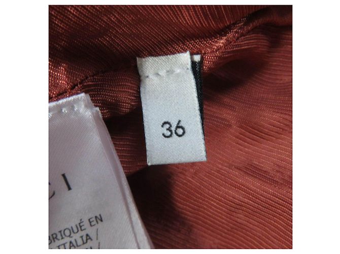 FALDA A-LINE DE LANA NYLON TWEED GUCCI ROSA 36 - vista 7