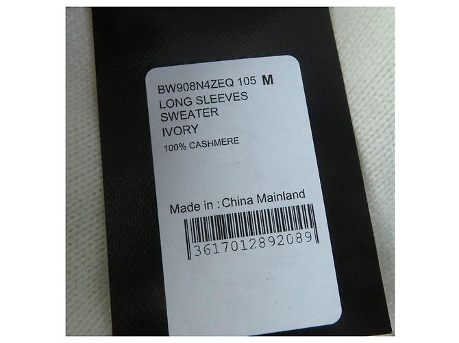 Suéter de cashmere Givenchy logo 4G marfim M Cru - vista 10