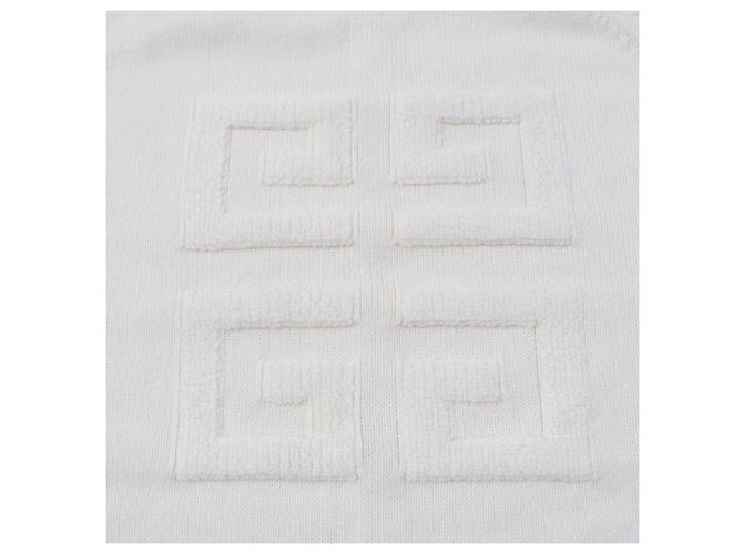 Suéter de cashmere Givenchy logo 4G marfim M Cru - vista 5