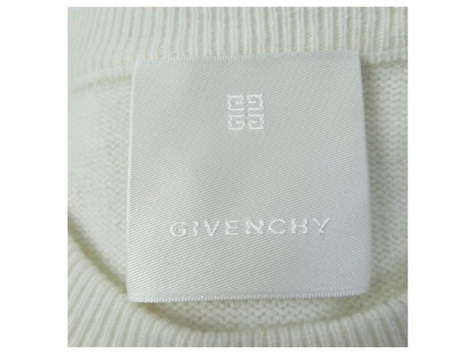 Suéter de cashmere Givenchy logo 4G marfim M Cru - vista 6