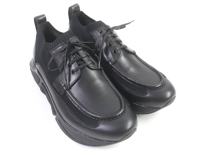 Sneakers in pelle lavorata a maglia con lacci Giorgio Armani - vista 3