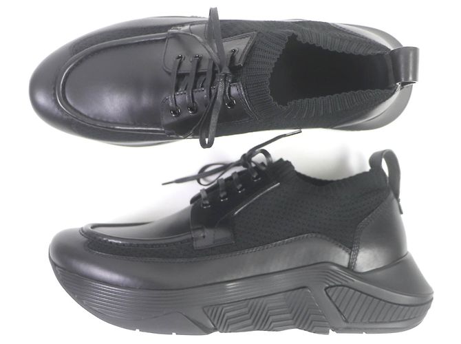 Sneakers in pelle lavorata a maglia con lacci Giorgio Armani - vista 4