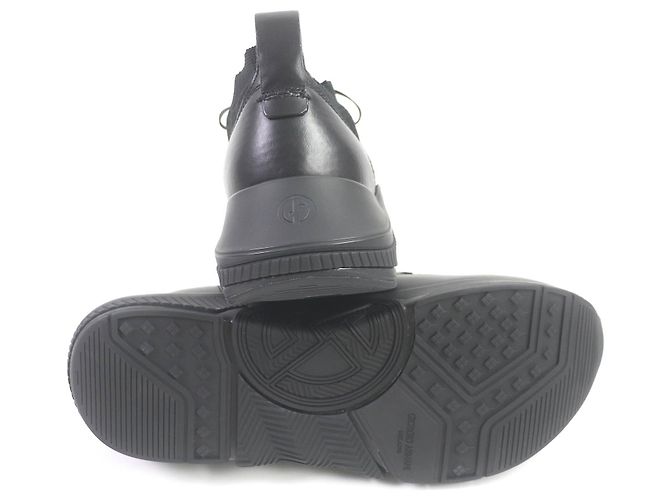 Sneakers in pelle lavorata a maglia con lacci Giorgio Armani - vista 5