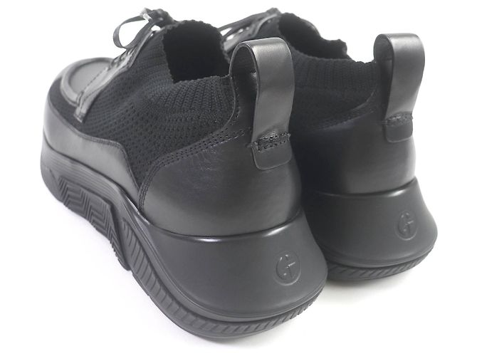 Sneakers in pelle lavorata a maglia con lacci Giorgio Armani - vista 6
