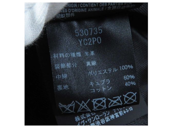 Yves Saint Laurent Saint Laurent Lederjacke, Mehrpin-Abzeichen, schwarz - Ansicht 11