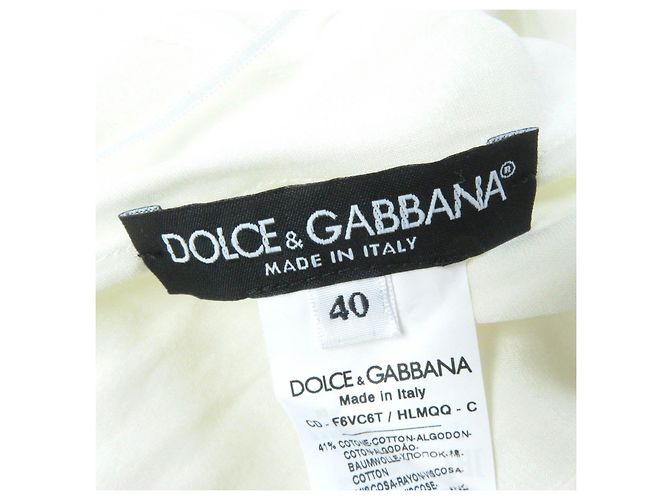 Dolce & Gabbana Spitzenkleid mit Blumenmuster, Seidenfutter, 3/4 Ärmel Weiß - Ansicht 6