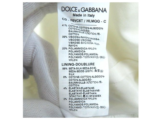 Dolce & Gabbana Spitzenkleid mit Blumenmuster, Seidenfutter, 3/4 Ärmel Weiß - Ansicht 7