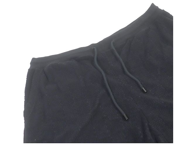 Shorts in cotone nylon Damier Louis Vuitton neri Nero - vista 3