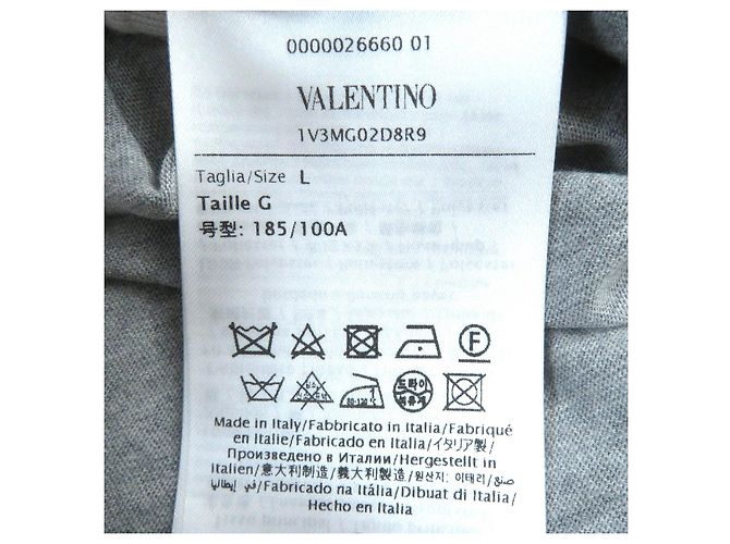 Camiseta Logo Valentino Rockstud Gris L Castaño - vista 5