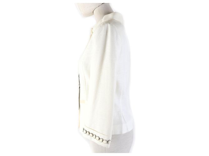 Giacca con bottoni e logo in rayon Dolce & Gabbana per donne Crudo - vista 2