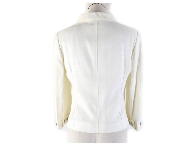 Giacca con bottoni e logo in rayon Dolce & Gabbana per donne Crudo - vista 3