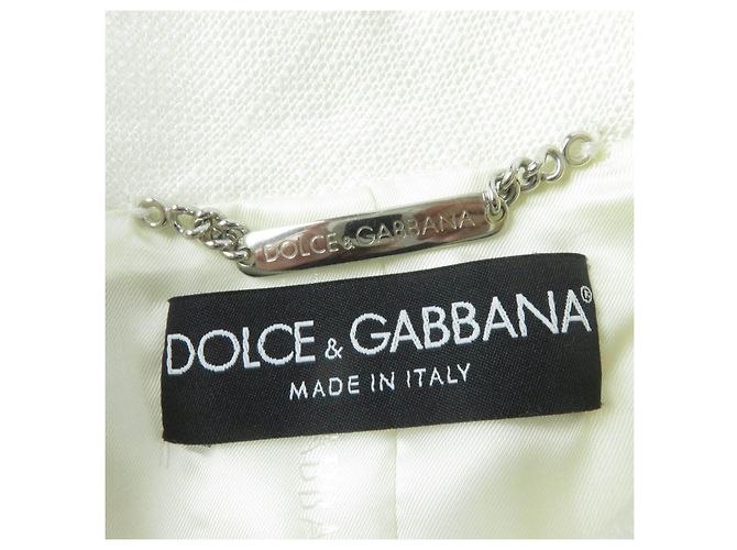 Giacca con bottoni e logo in rayon Dolce & Gabbana per donne Crudo - vista 7