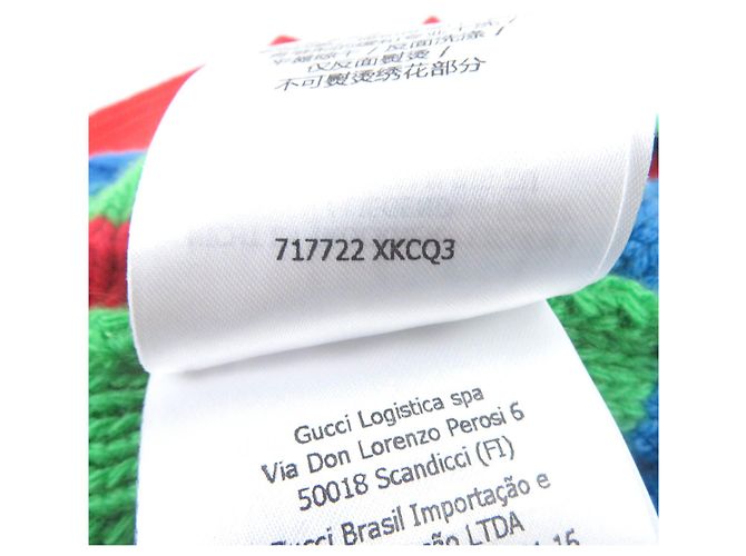 Maglione in lana mohair a trecce GUCCI XS Multicolore - vista 8