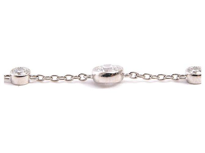Autre Marque Collar largo de diamantes Milgrain Gimel PT950 PT850 Platino - vista 4