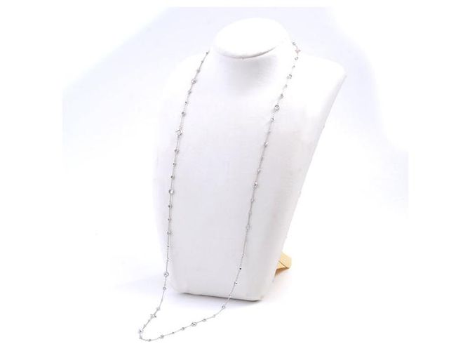 Autre Marque Collar largo de diamantes Milgrain Gimel PT950 PT850 Platino - vista 7