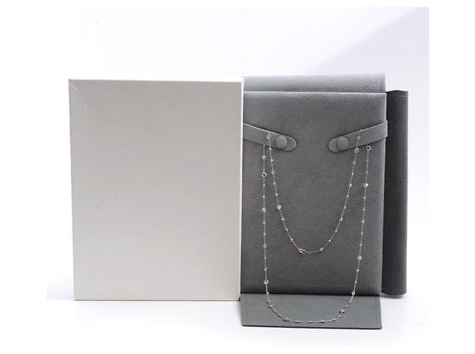 Autre Marque Collar largo de diamantes Milgrain Gimel PT950 PT850 Platino - vista 8